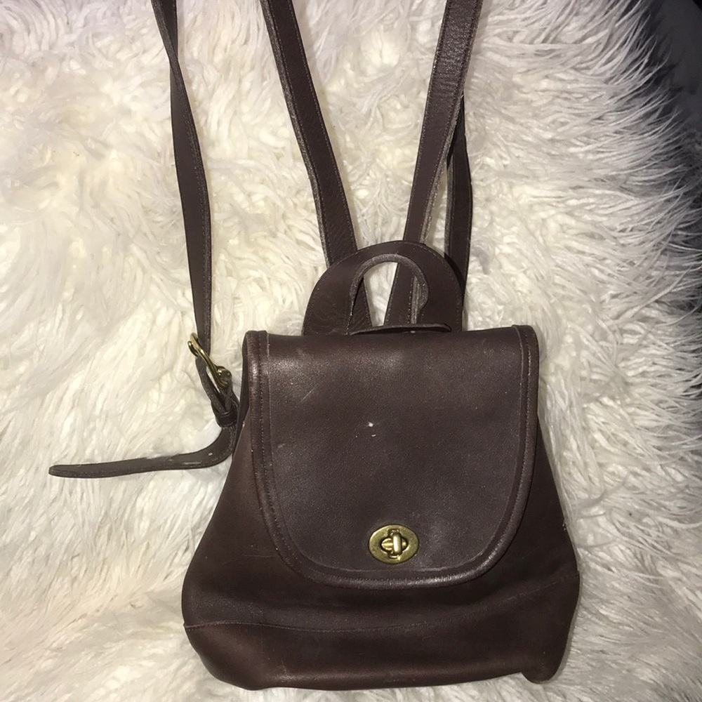 Chocolate Brown Coach backpack